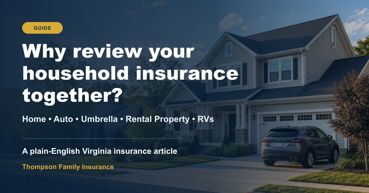 Household insurance review article from Thompson Family Insurance